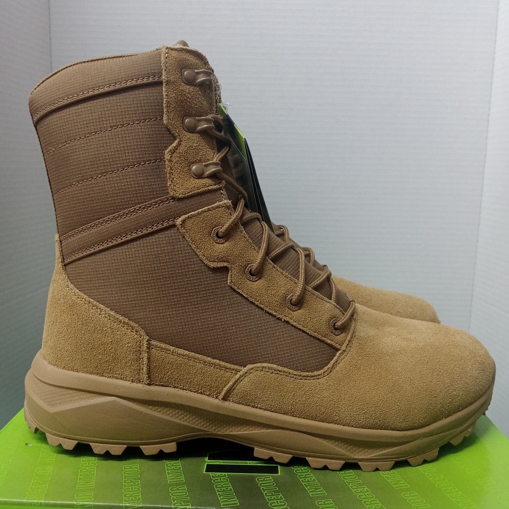Interceptor Frontier 2.0 Men's Size 12 Tactical Boots Brown/Coyote Leather Upper
